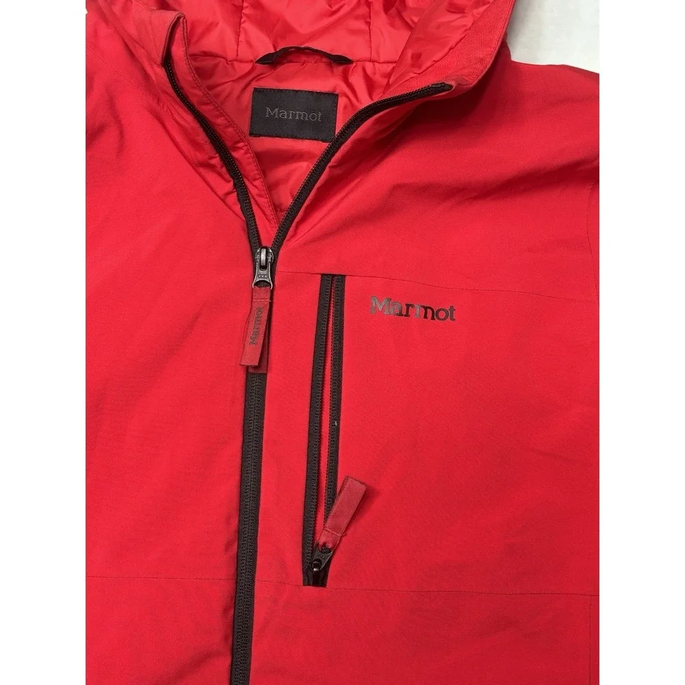 Marmot Snowline Insulated Jacket Kids XL Red Hooded Waterproof Coat M16356 Youth